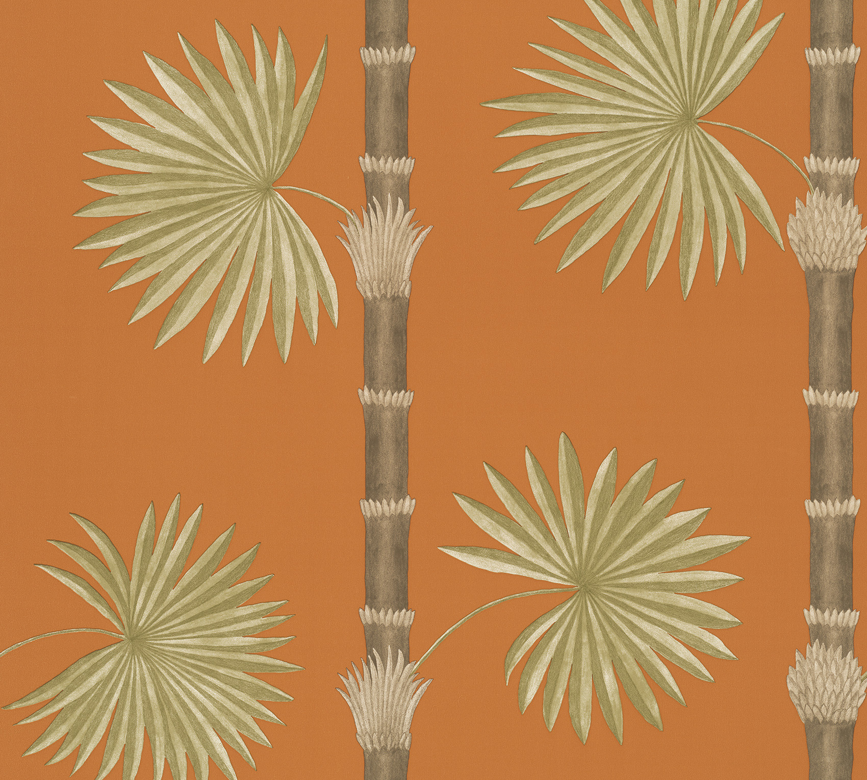 Обои Paint & Paper Library Botany Hardy Palm Burnt Orange 0360HABURNT